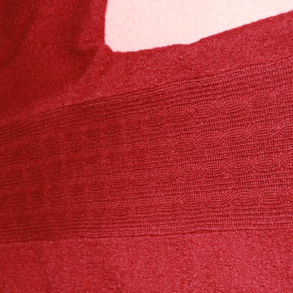 JUSTE POUR MOI red CARDIGAN in  boiled wool - Picture 6 of 7